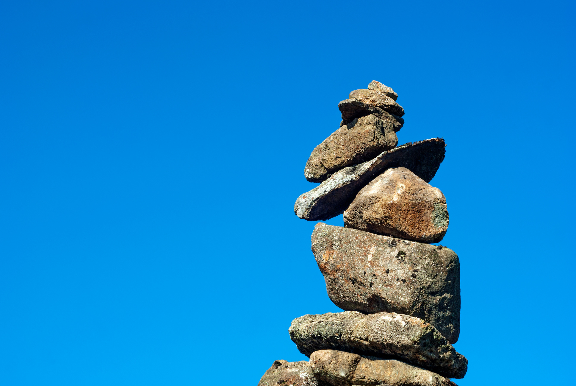 balanced pyramid of stones
